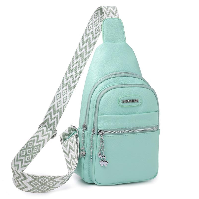 

Поток леди ПУ одно плечо косой пролет мягкая кожа нагрудная сумка простая сумка через плечо новая нагрудная сумка светло-зеленый