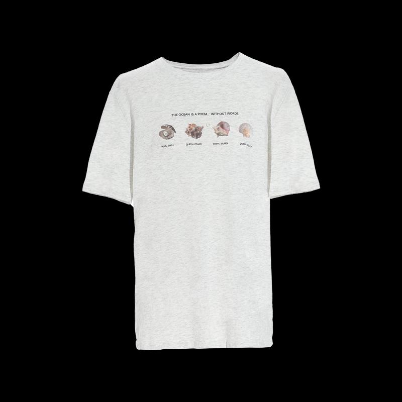 Shetu Women's Pearl Print Short Sleeve T-Shirt
