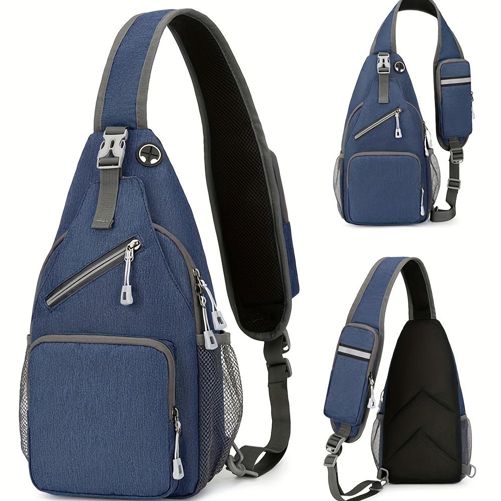 

Sling Bag Lightweight Crossbody Sling Backpack for Women Men Large Shoulder Chest Bag Daypack for Hiking Traveling синій
