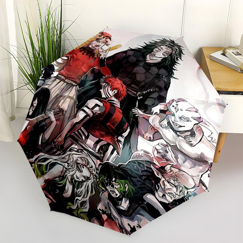 

1pc Kamado Tanjirou & Nezuko Outdoor Umbrella - Automatic Opening/Closing, Portable 3-Fold Design with 8-Bone Iron Frame - Perfect Gift for Demon Slay