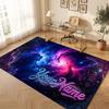 Space Cosmic Theme Crystal Velvet Floor Rug Personalized Custom Name Text Warm Carpet Home Decoration
