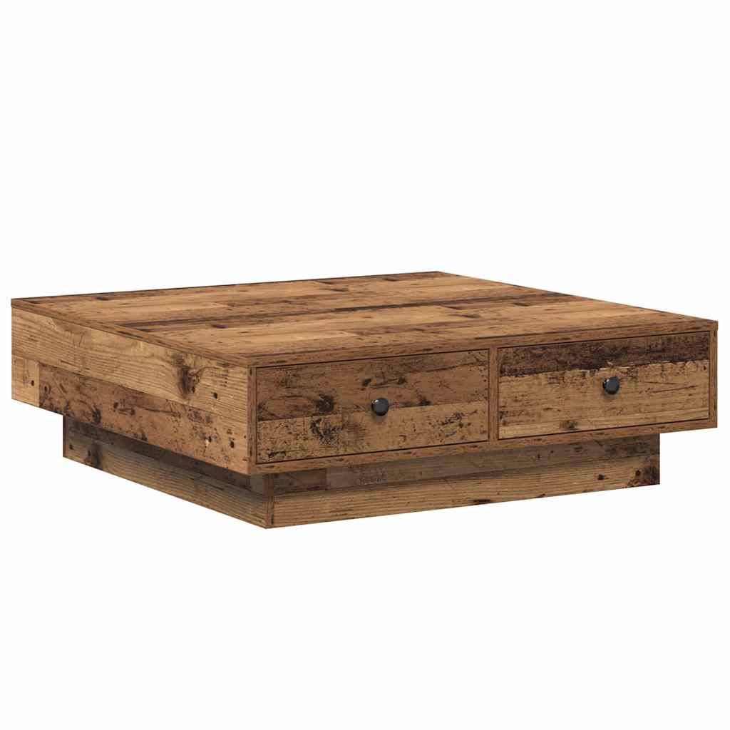Coffee Table Reclaimed Wood 90 x 90 x 28 cm Engineered Wood