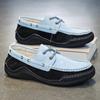 FashionHandmade Leather Men Shoes Casual Slip on Loafers Breathable Men Boat Flats Hot Sale Moccasins Punk Style Leisure Walk Footwear