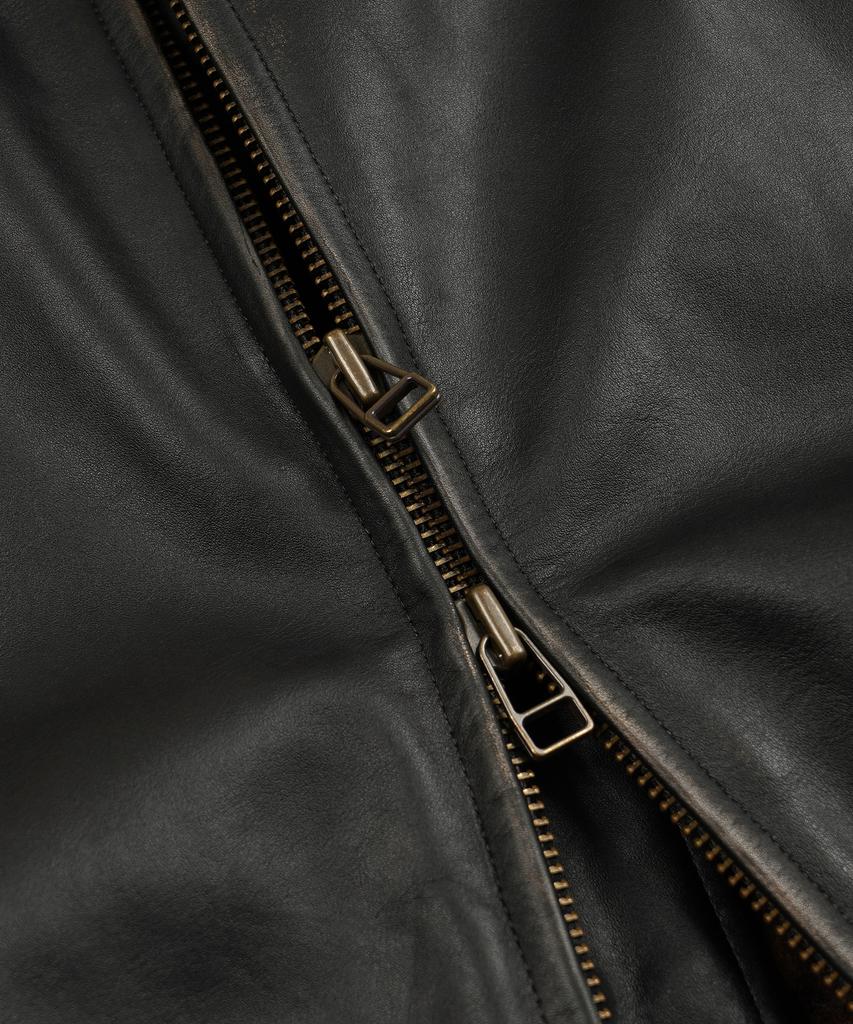 FRIZMWORKS Patina Cowhide Tanker Jacket _ Washed Brown