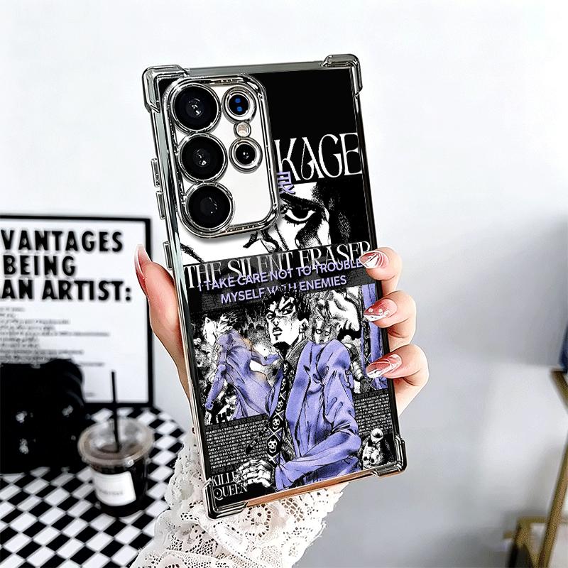 Custodia per Telefono Morbida Cool JoJo Adventure Per Samsung Galaxy S26 Ultra S25 Edge S24 FE S23 Plus S22 S21 + S20 Placcatura Anti-Caduta Fundas