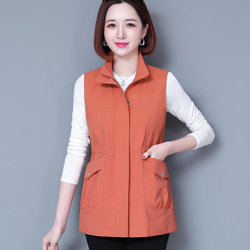Frühling Sommer Weste Jacke Frauen Koreanische Ärmellose Mantel Weibliche Dünne Weste Mittleren Alters Mama Casual Tops Oberbekleidung