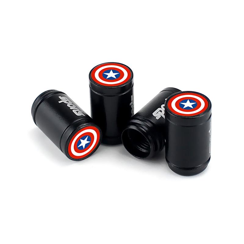 

Universal Marvel Captain America Car Wheel Tire Valve Stem Caps Covers for Hyundai Mazda Subaru Jaguar Jeep KIA Peugeot Ford BMW чёрный