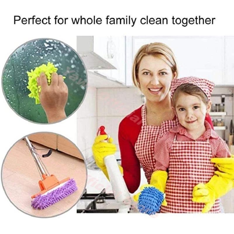 10 Pcs Dust Duster Mop Slippers Shoes Cover Soft Washable Reusable Microfiber Foot Socks Floor Cleaning Tools Shoe Cover