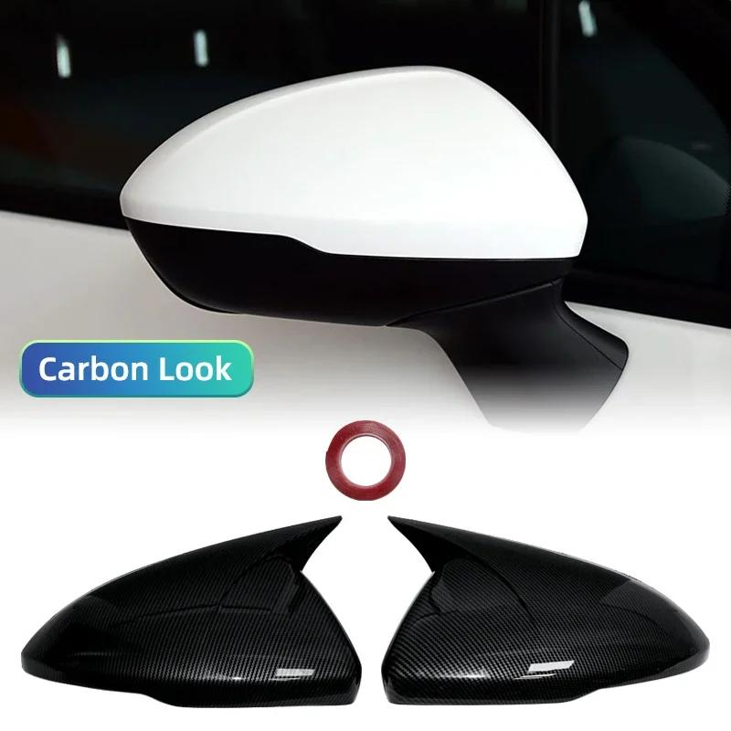 For Chevrolet Cruze 2017-2019 Rearview Side Mirror Cover Wing Cover Sticker Door Mirror Cover Carbon Fiber Decoration