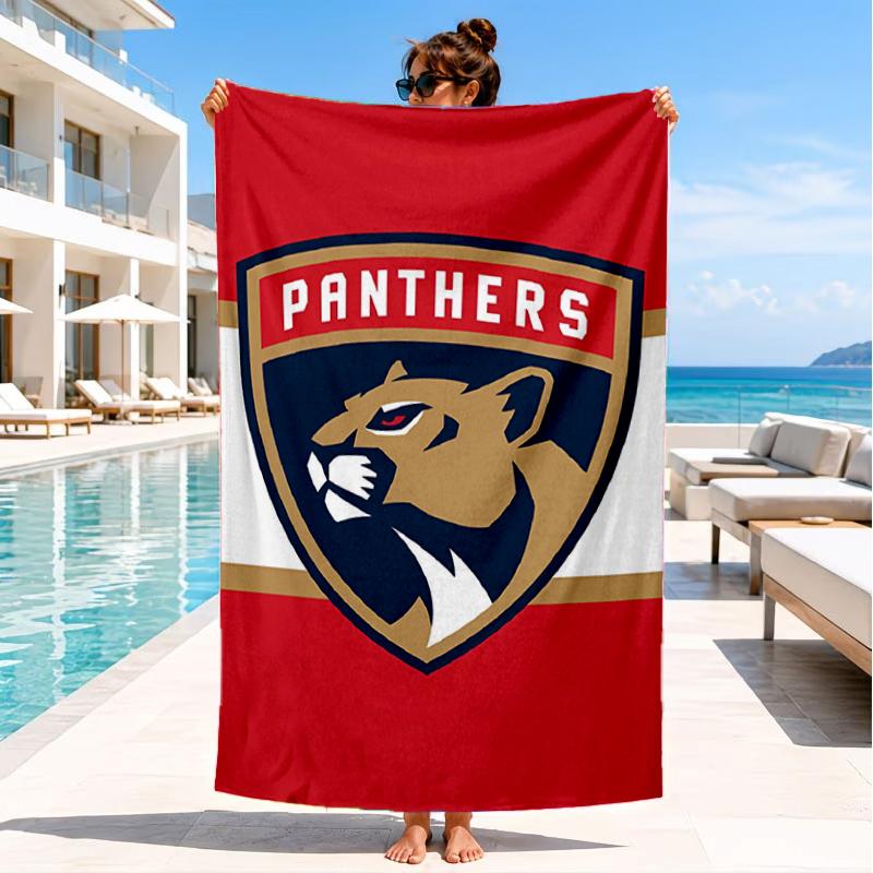 Panthers Team Spirit Beach Towel, Super Soft Microfiber, Perfect Gift for Her/Him, Birthday, for Pool, Beach, Travel, Decor Beach Party