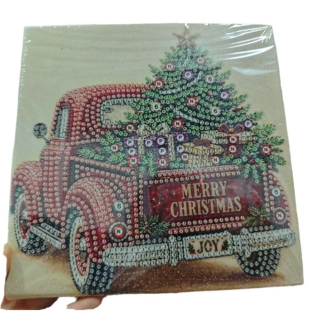 Santa Claus DIY Pearl Bead Art Set Christmas Socks Santa Painting Set Christmas