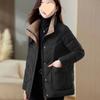Down Cotton-Padded Jacket Women's Cotton-Padded Jacket Autumn Winter Outerwear  Fashionable and Slim Warm Jacket