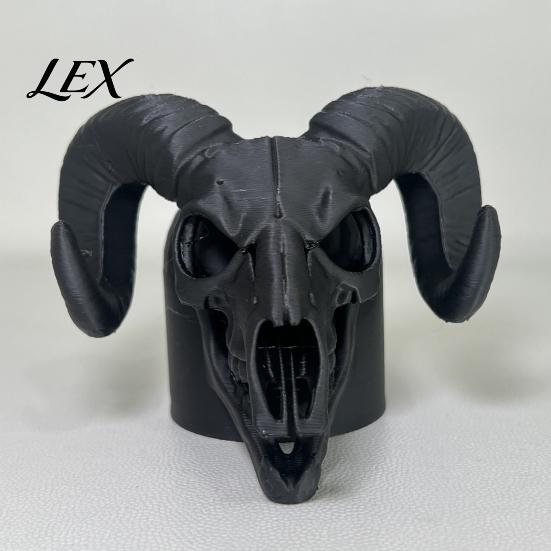 Sheep Skull Hitch Cover Cap for The Trailer Coupling, 3D Printed Ram Cover, Black/White Bone Design Truck, Recreational Vehicle Accessories Heavy-duty