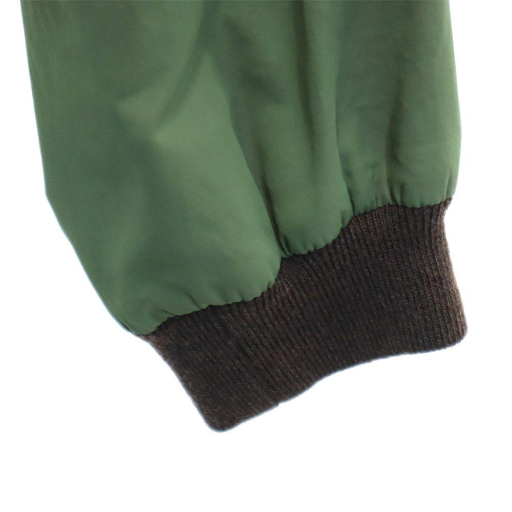 CELINE Made in France Mink fur collar Batting jacket 38 green Women Used