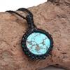 Tibetan Turquoise Gemstone Jewelry Macrame Thread Handmade 20-36''Ad Necklace