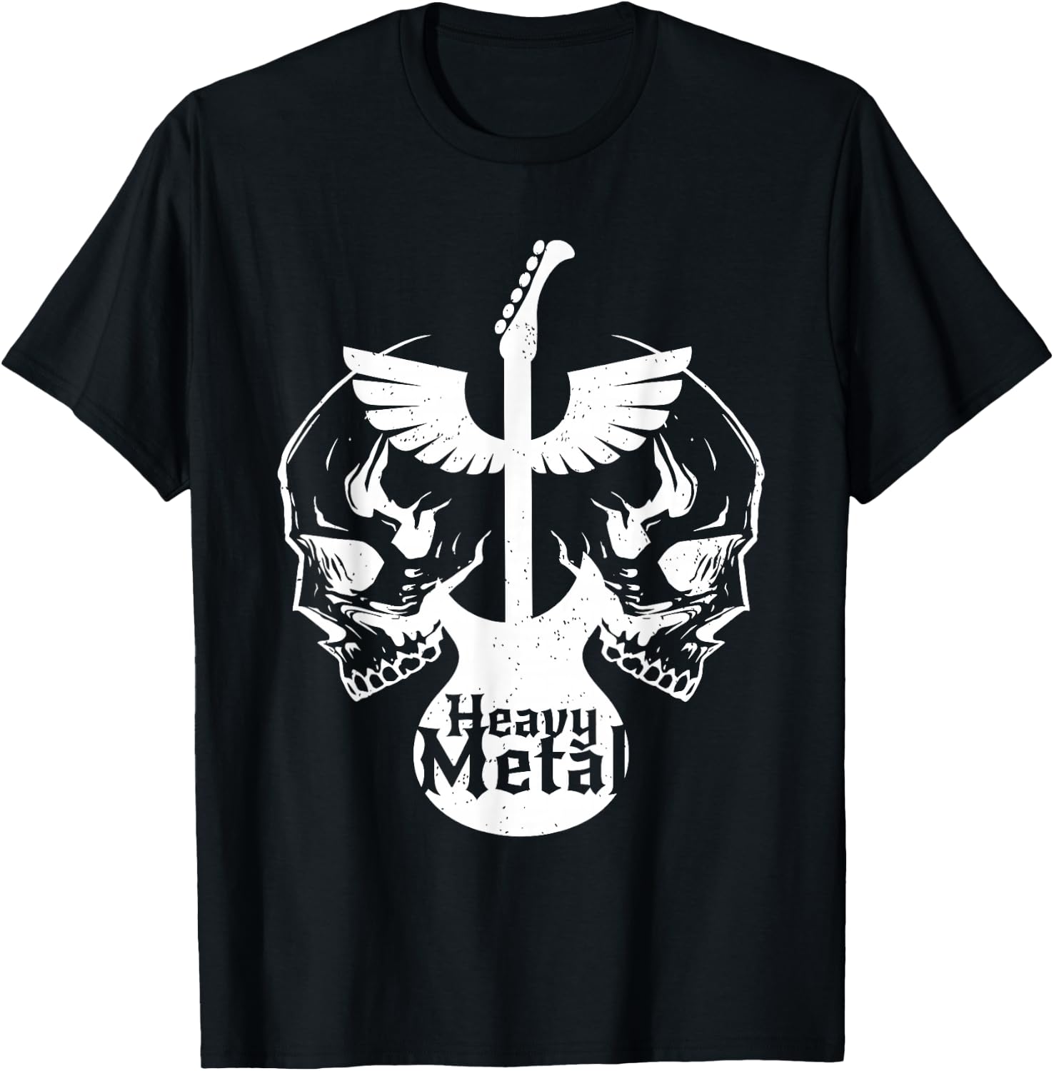 Heavy Metal Flying Guitars with Skulls Rock T-Shirt Unisex T-Shirt S