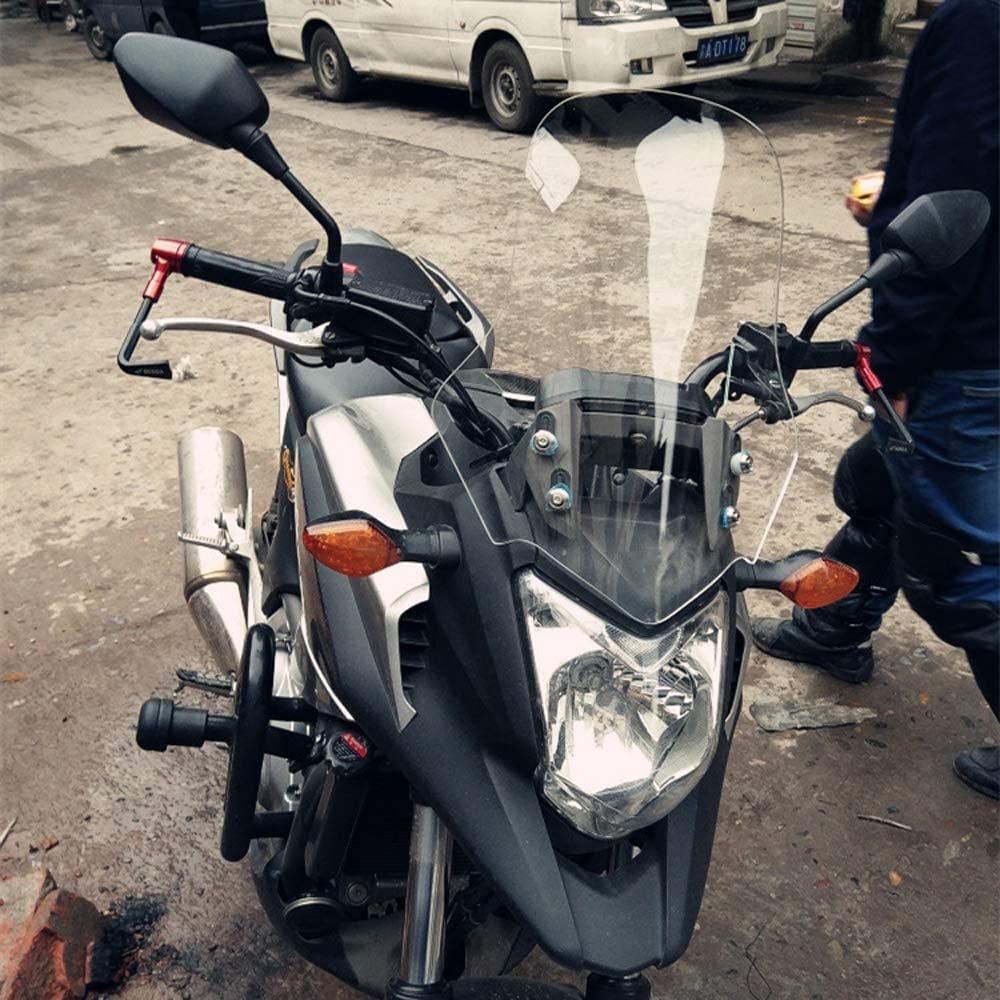 YUANYE Universale Motorrad-Windschutzscheibe für NC700X/NC750X (2011-2015) (Rauchgrau)