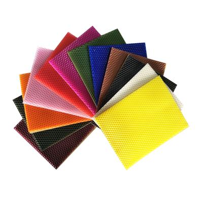12 ks Barevný včelí vosk Základová mezistěna 20*15*0. 3cm Přírodní Včelí Materiál Vosk Svatba Narozeninová Oslava DIY Řemeslo Vosková Rolka List