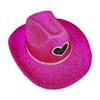 Eye Catching Wide Brims Top Hat with Glittering Powder for Evening Event Dance Club and Music Festival Gathering Props