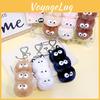 Soft Huggable And Plush Coal Ball Keychain Adorable Hanging Charm For Bags
