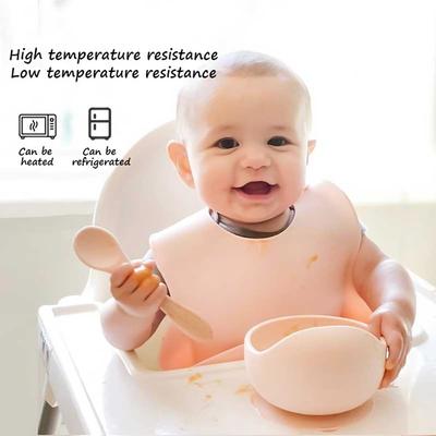 1Set Baby Bowl Personalized Name Baby Dishes Non-Slip Crockery Silicone Baby Feeding Bowl Tableware BPA Free for Baby Plate