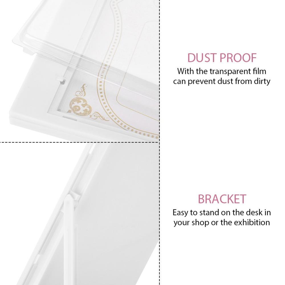 White Nail Art Display Stand Plastic Nail Polish Display Rack Nail Art Works Showcase