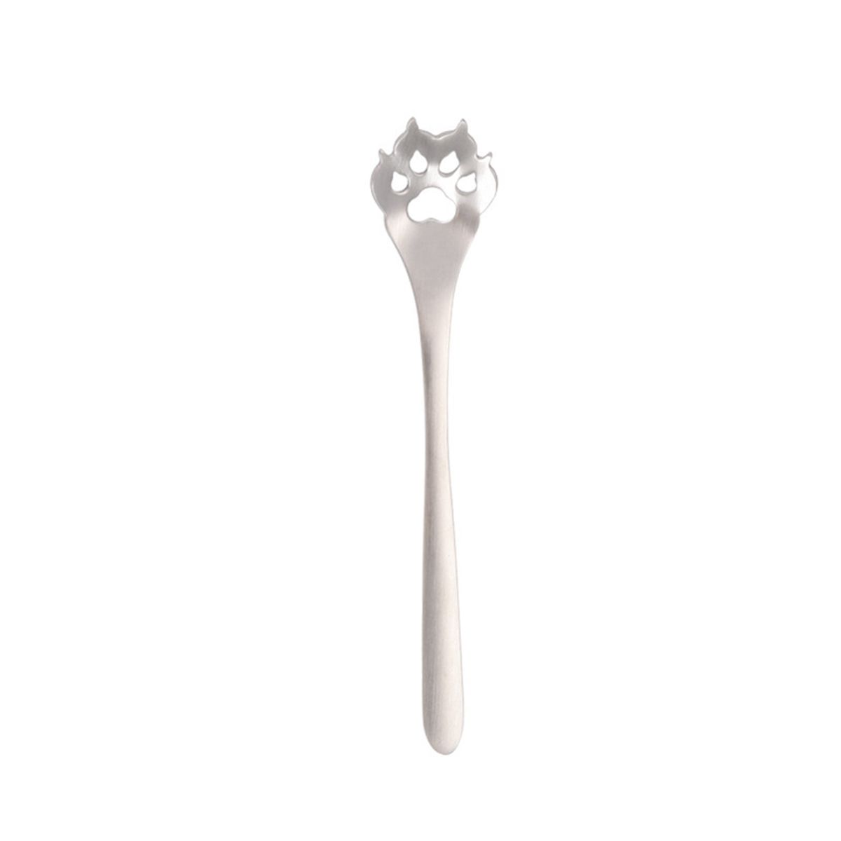 

Drinking Home Ice Tea Cute Dessert Dog Cat Paw Teaspoon Coffee Stirrers Milk Spoon Stirring Tool Hollow Dog Paw срібний