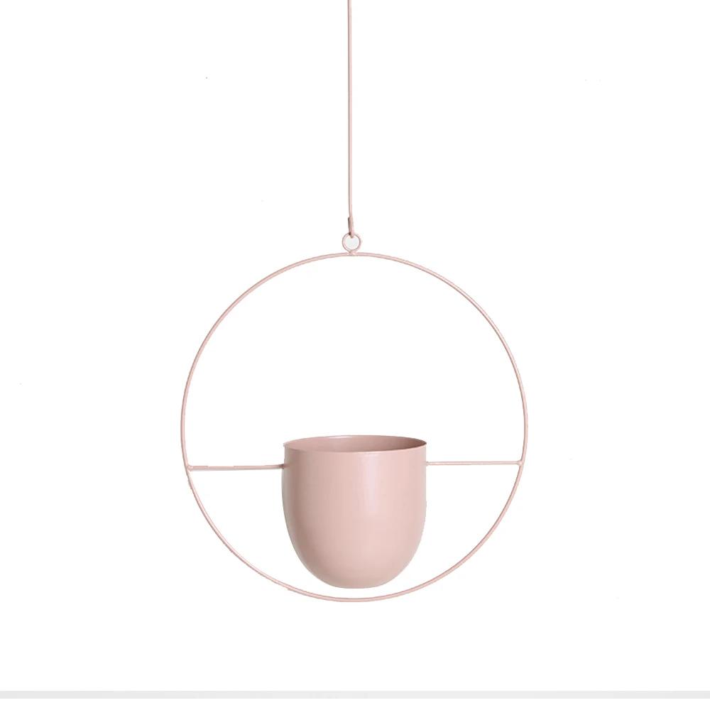 2026 New 10 Type Metal Hanging Flower Pot Nordic Chain Hanging Planter Basket Flower Vase for Home Garden Balcony Decoration