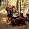 1PC Custom Name Autumnal Cow Family Scene Outdooor Flannel Blankets Patterns Throw Blanket All-Season Soft Gift for Couch, Bed, Camping Gifts