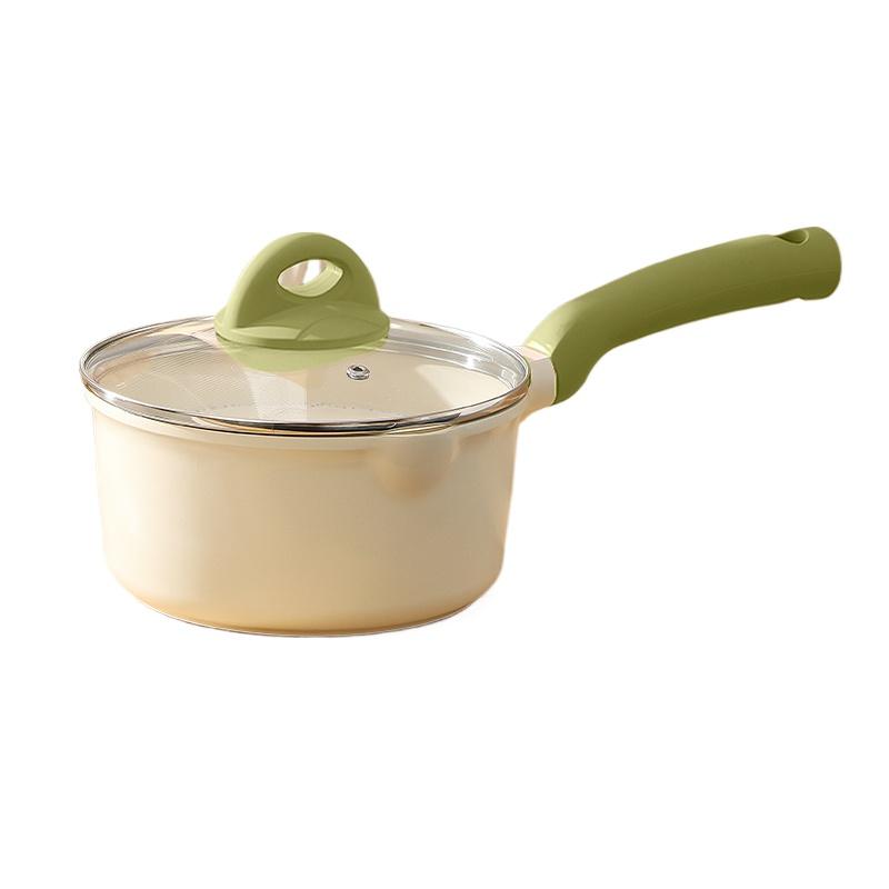 DONNOR Milk Pot Nonstick Induction Pot 2qt  Small Cooking Pot Soup Cooking Pot Non Toxic Sauce Pans for Kitchen PFAS Free
