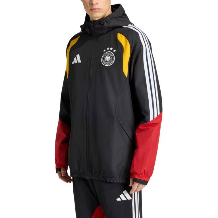 Adidas Logo Striped Zip-Up Hooded Long Sleeve Jacket Men jackets KB4489