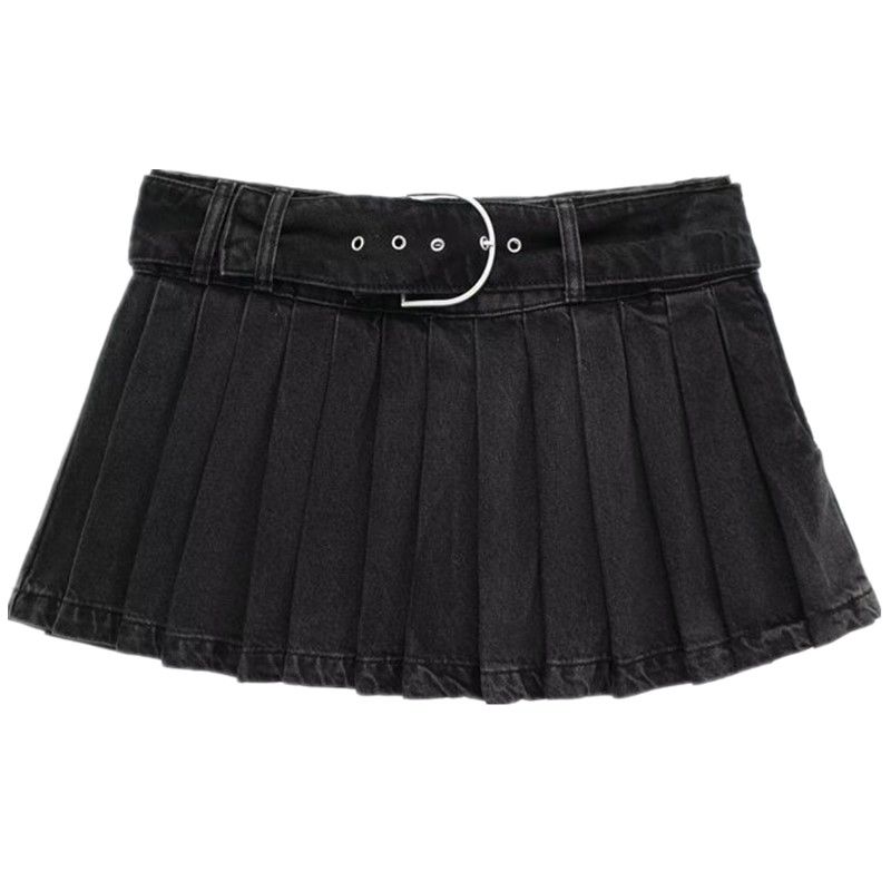 

Fashion Style 2024 Spring New Arrival Women s High Waist Stylish Easiest for Match Buckle Culottes Skirt 6045052 802 Grey L