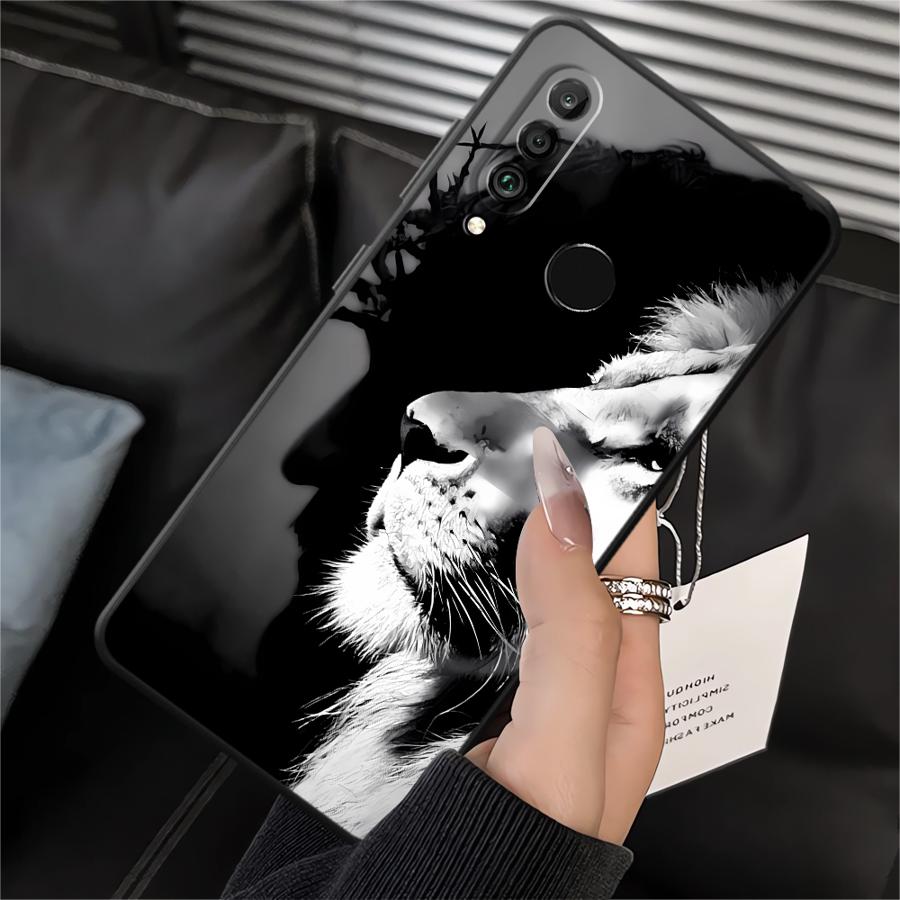 Case for Huawei P30 P20 Pro P20 P40 Lite P20 Lite 2018 P Smart 2019 Soft Shell Animal Lion Pattern
