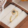 Copper Devil's Eye Ring Rotatable Opening Finger Ring Zircon Luxury Ring  Clothes Accessories