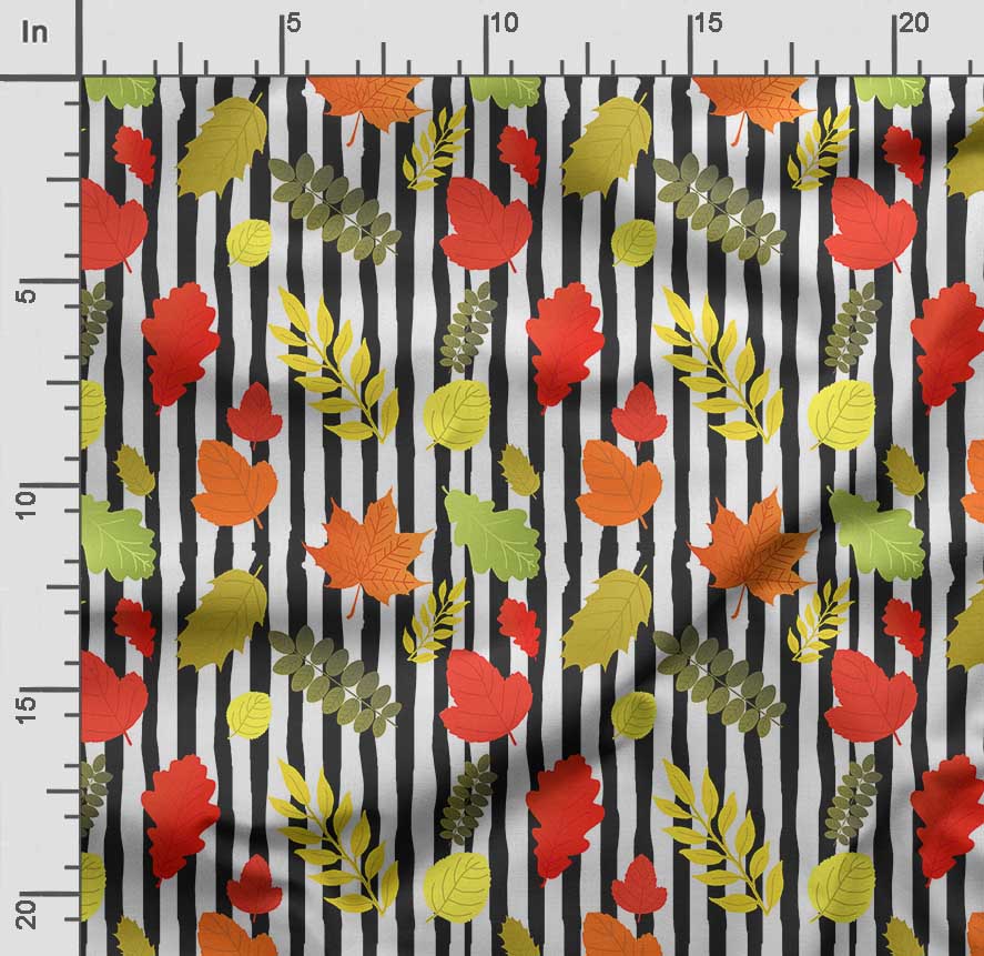 Soimoi Leaves Print,  Cotton Cambric, Quilting Fabric Sold by The Yard 42 Inch Wide, Medium Weight Cotton Fabric,