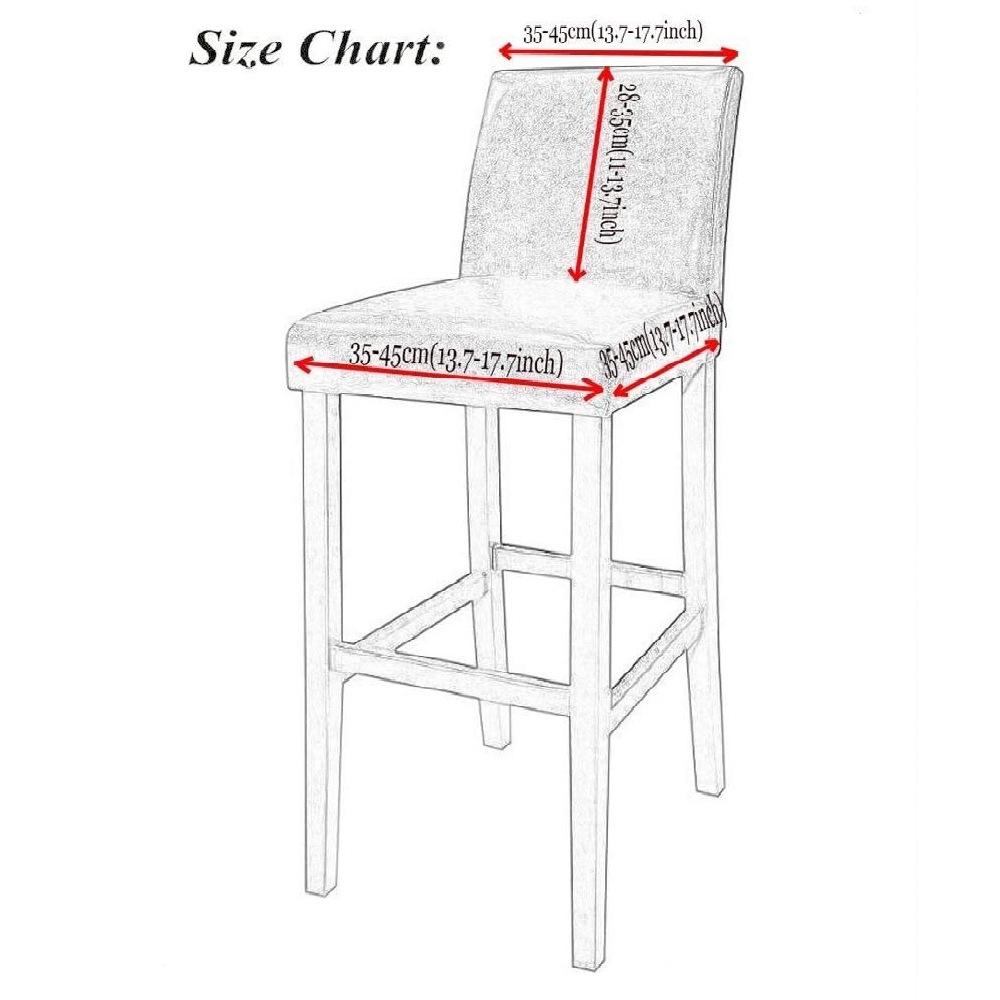 Coprisedile Sgabello da Bar con Stampa Geometrica Schienale Basso Coprisedili Senza Braccioli Elasticizzati in Spandex per Sala da Pranzo Hotel Arredamento Casa