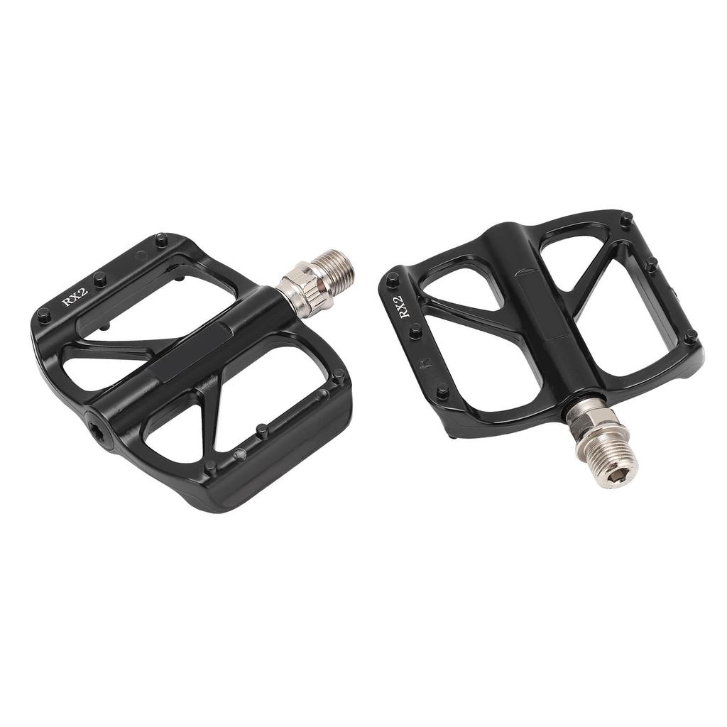 MEROCA Bicycle Pedals Mountain Bike Aluminum DU Bearing Pedals for Road Bikes RX2 Black