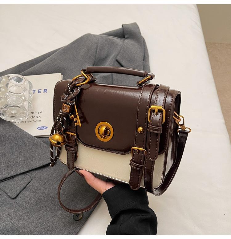 Niche High-end Design Handbag Bag Women's Versatile Trend Small Square Bag Retro Shoulder Messenger Bag