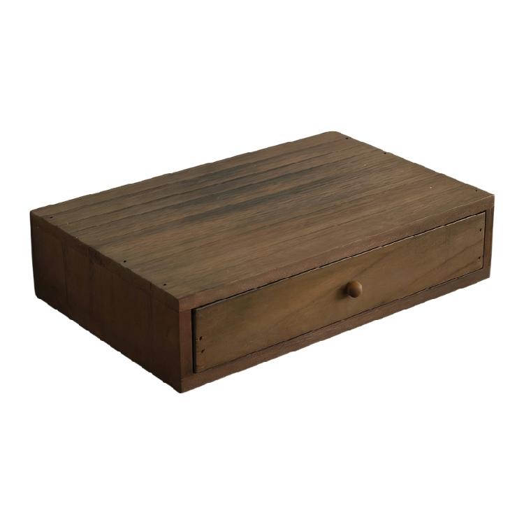 

Wood Desk Box With Multiple Compartments Practical Wooden Desktop Organiser For Bookshelf Or Countertop Display