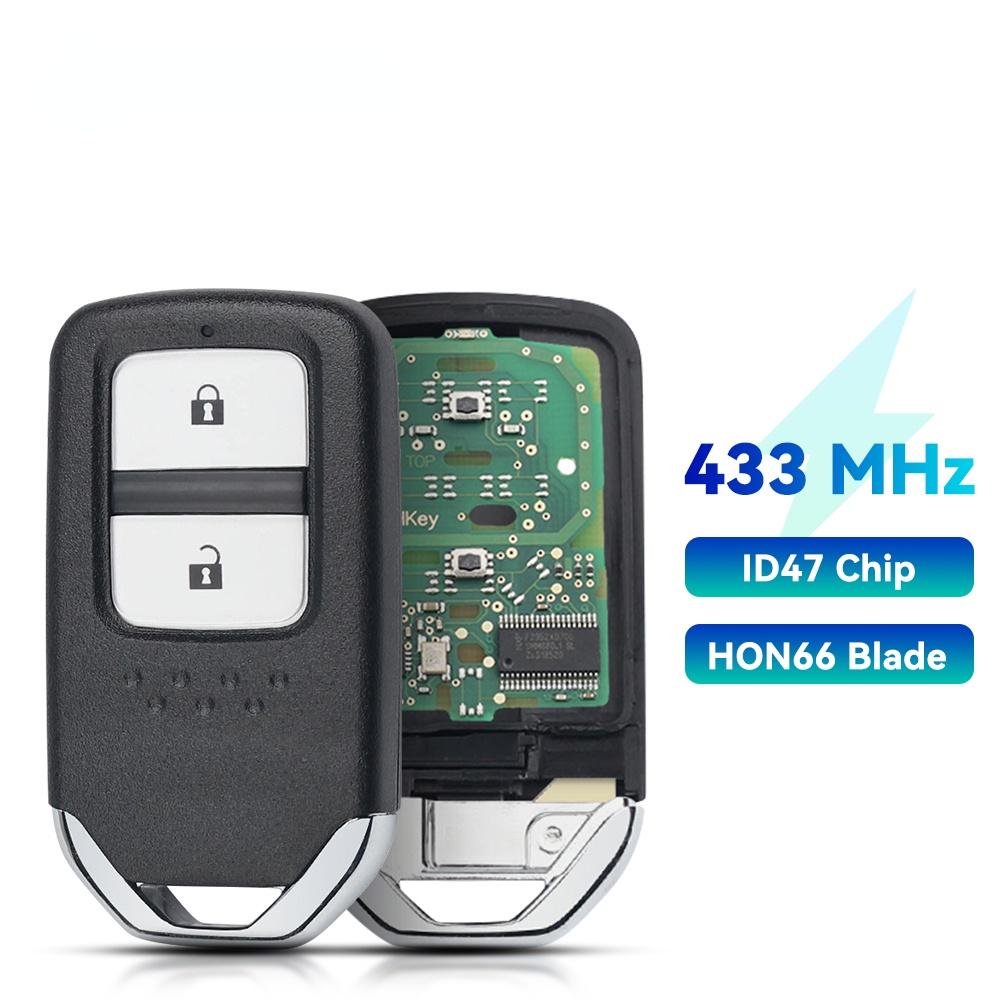 KEYYOU KR5V2X For Honda Accord Piot CR-V Civic HRV 2016 2017 2018 2019 2020 433MHz ID47 Chip 2/3/4/5/6/7BNT Smart Car Remote Key