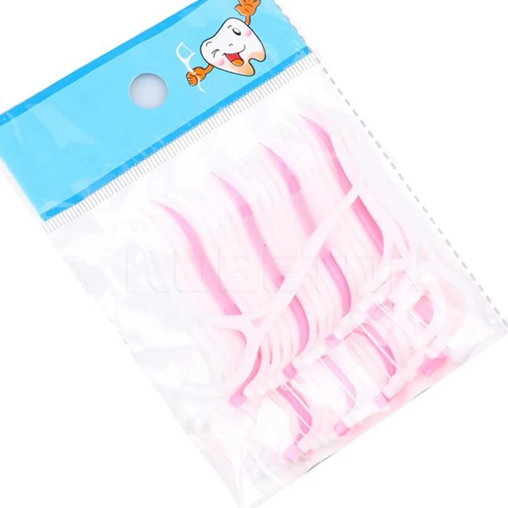 50 Stück/Set Zahnaufhellung Interdentalbürste Zahnreinigungsstäbchen Kunststoff-Zahnstocher Zahnseidepick Mundhygiene Zahnseide