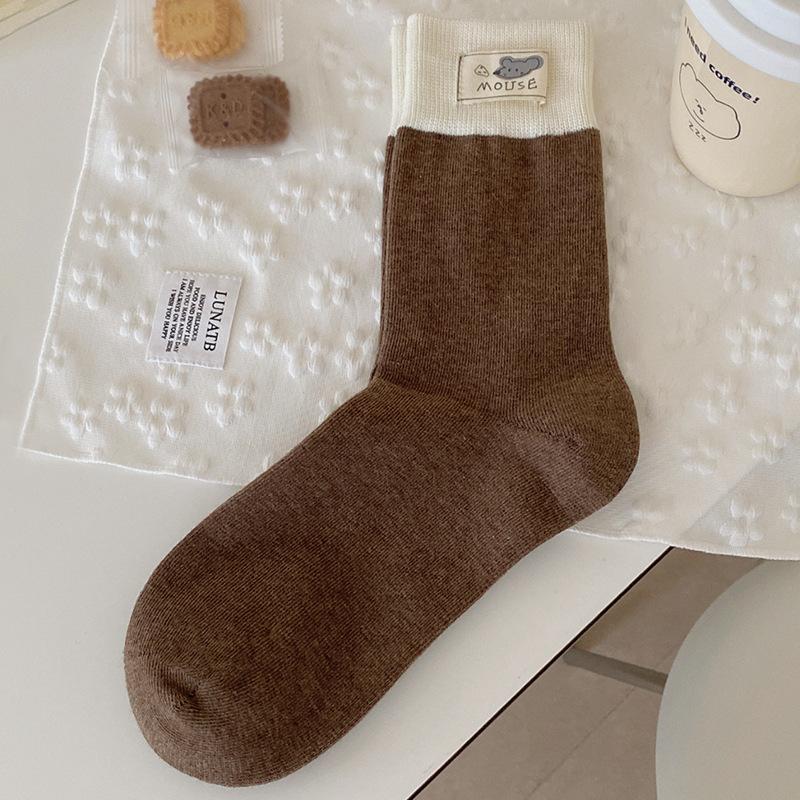 Cotton Breathable Solid Color Socks for Women Girls Korean Fashion Students Ankle Socks Loose Loose Socks High Quality Hosiery