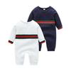 Stylish Pure Cotton Baby Romper: Knitted Short-Sleeve Gentleman Onesie for Newborns