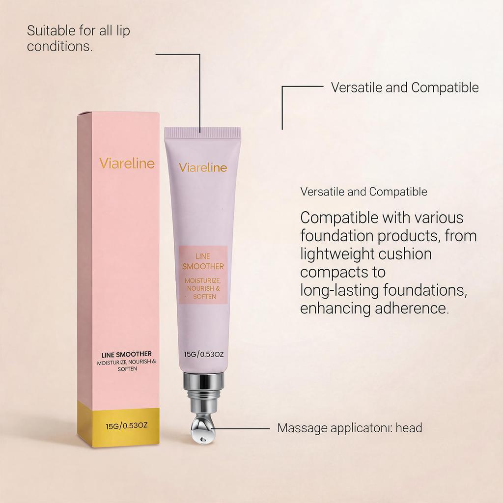 VIARELINE Primer Hydrating Face Base Dewy Skin Smooth Pore Minimizer Natural Lightweight Concealer Moisturizer 15g