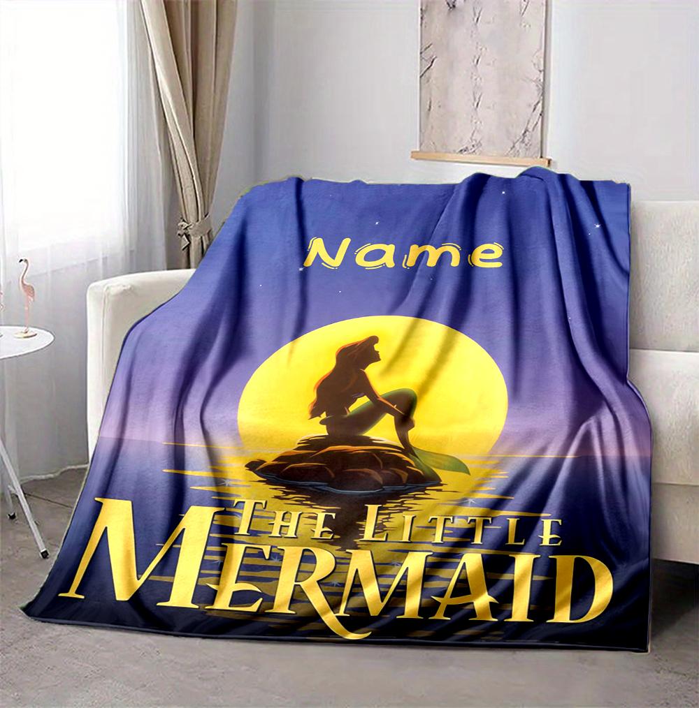 Custom Name Undersea Adventure Flannel Blanket Throw Blanket Soft Warm Sofa Bed Home Decor Unique Gift
