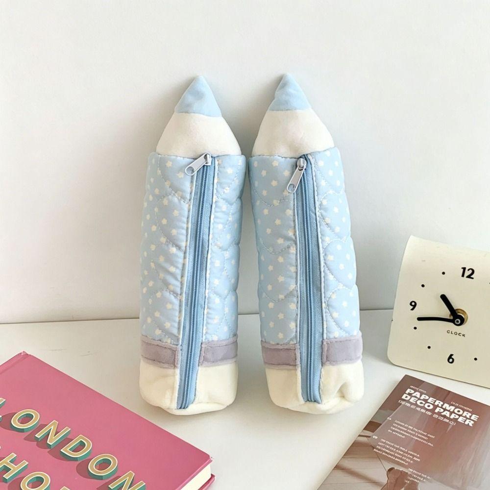 Star Print Pen Bag Pencil Shape Stationery Bag INS Stationery Organizer  Students