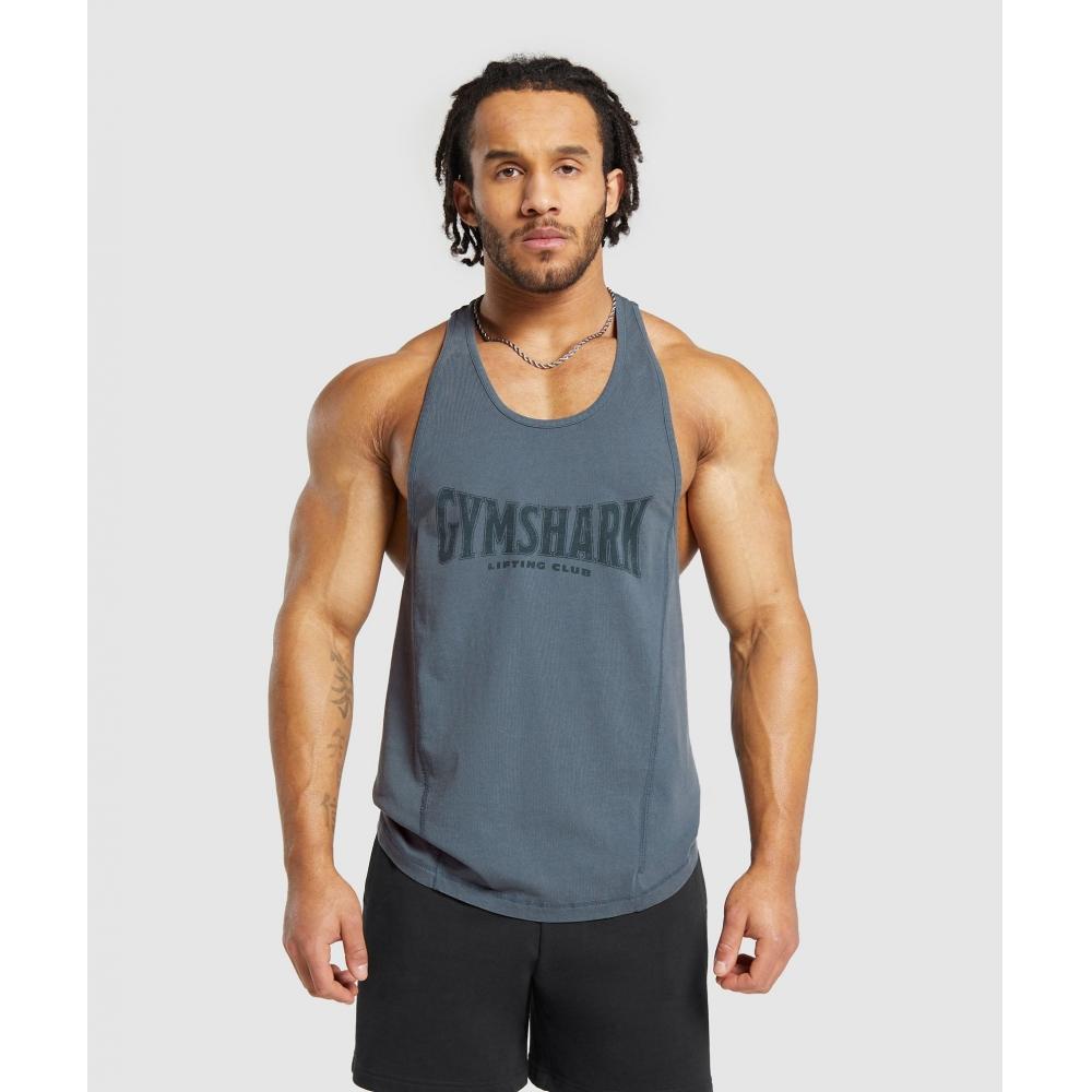 

Gymshark Heritage Washed Stringer Titanium Blue A4a8u Ucms XS