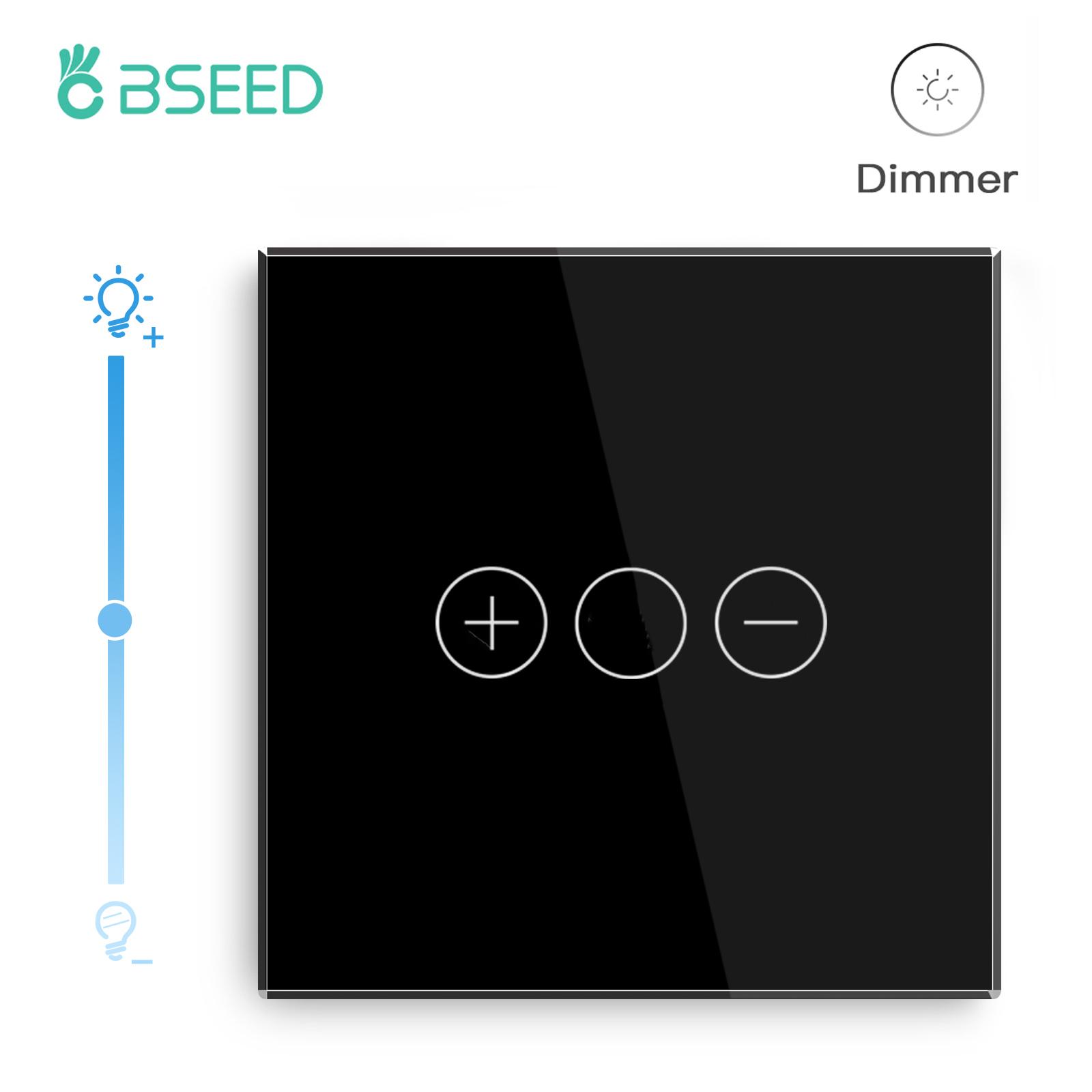 

BSEED Touch Dimmer Switches 1gang1way Wall Light Switch LED Dimmer Plus EU Wall socket USB EU Standard Blue Backlight 10A EU standard