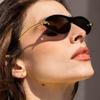 Vintage Cat Eye Sunglasses Women For Men Luxury Brand Designer Sun Glasses Punk Popular Sexy Ladies Metal Rope Shades Uv400