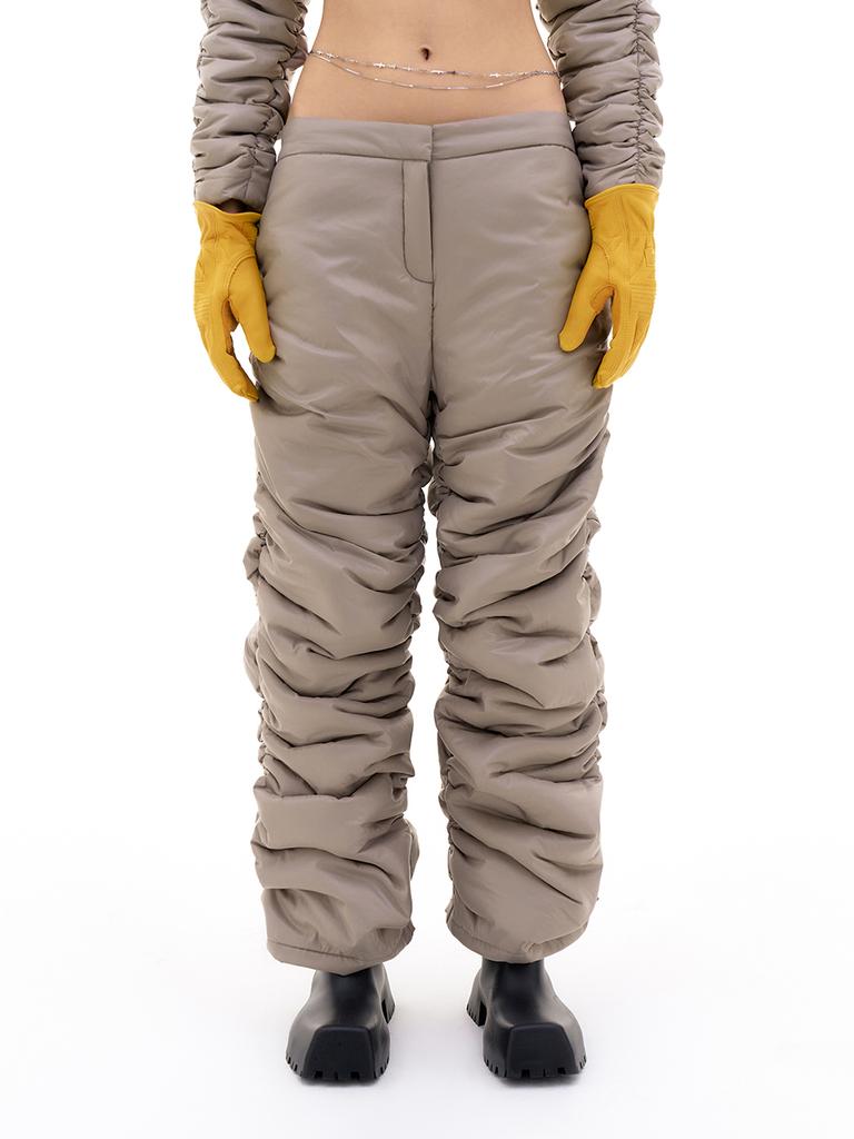 YEEL Shirring Padded Pants Beige